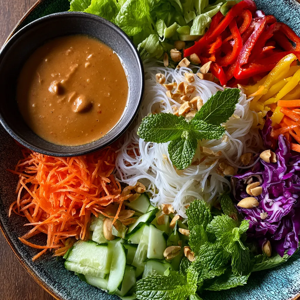 Spring Roll Salad with Peanut Sauce – Julian Recipes